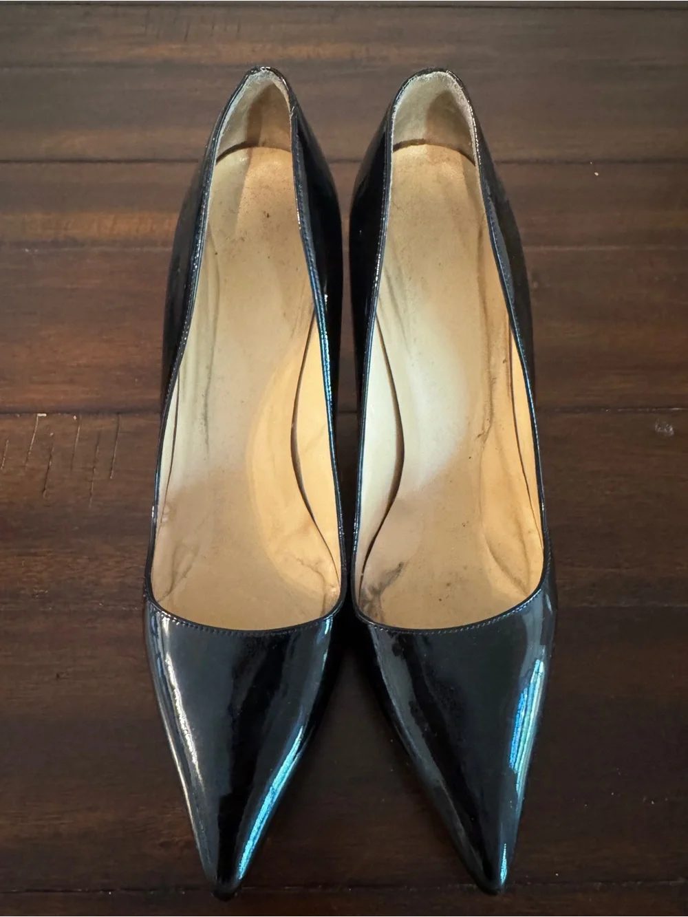 Kate Spade Made in Italy Black Patent Leather Pointed-Toe High Heels Size 9